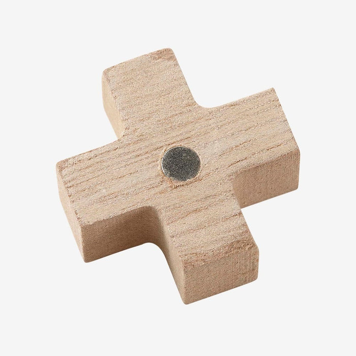 vtwonen Magneten Hout + of x-teken - Set van 6