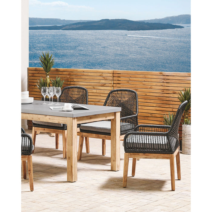 Beliani - OLBIA - Tuinstoel set van 4 - Zwart - Polypropyleen