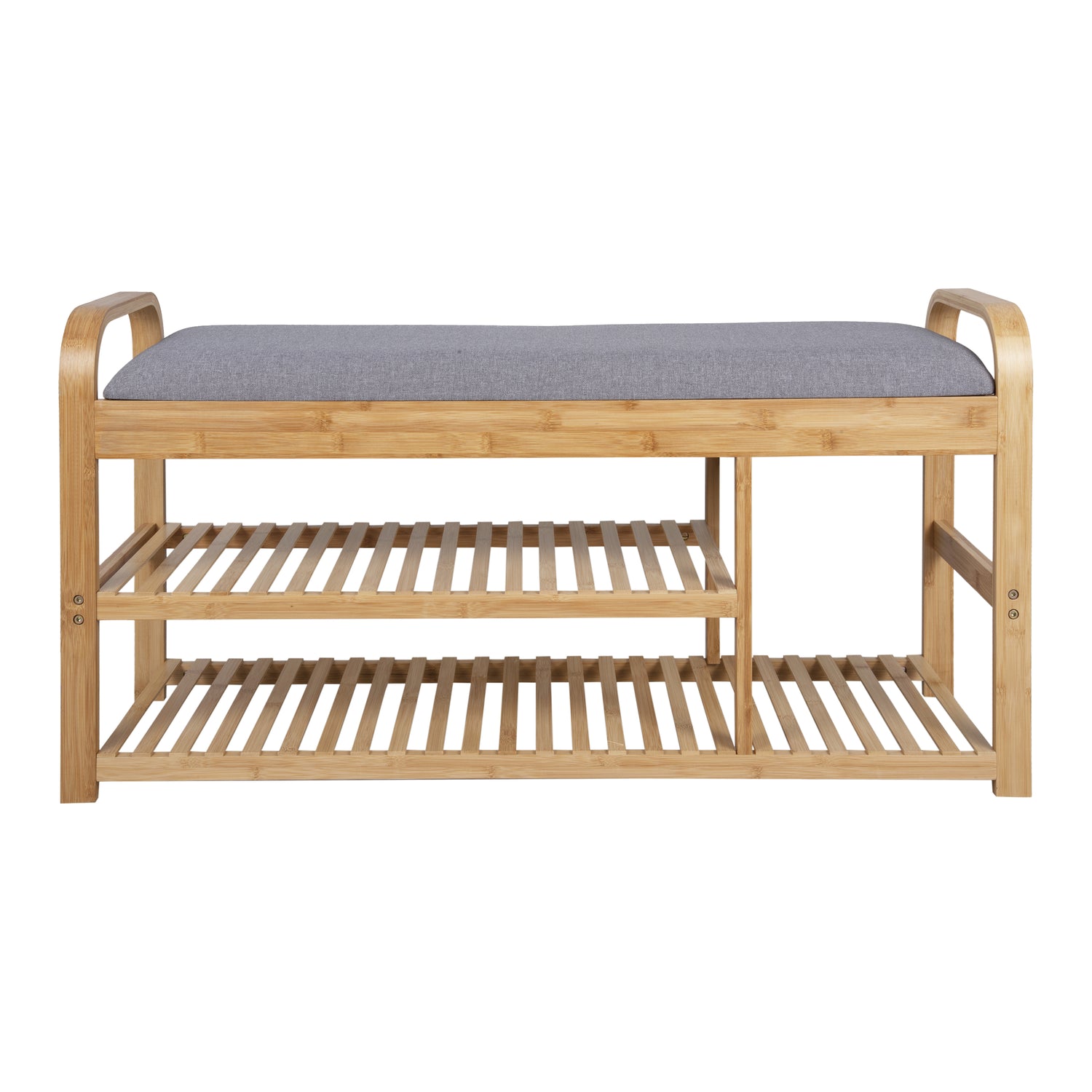 Leitmotiv Arch Double Shelf Bank - Grijs