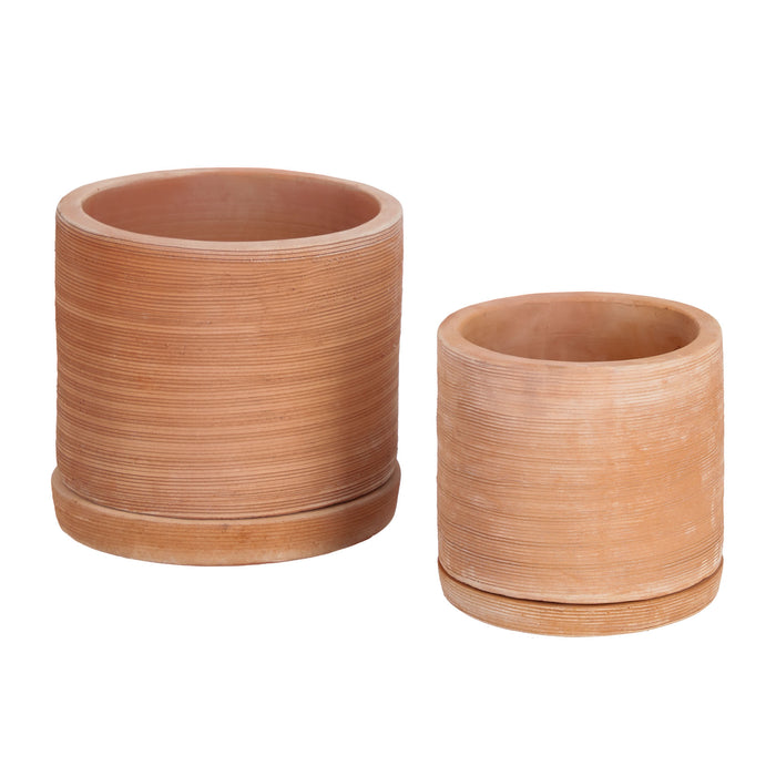 Kave Home Karlina Terracotta Bloempotten - Set van 2