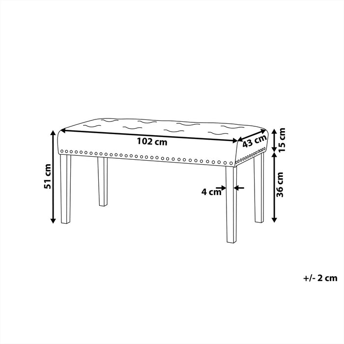 Beliani - YORKTON - Hocker - Groen - Fluweel