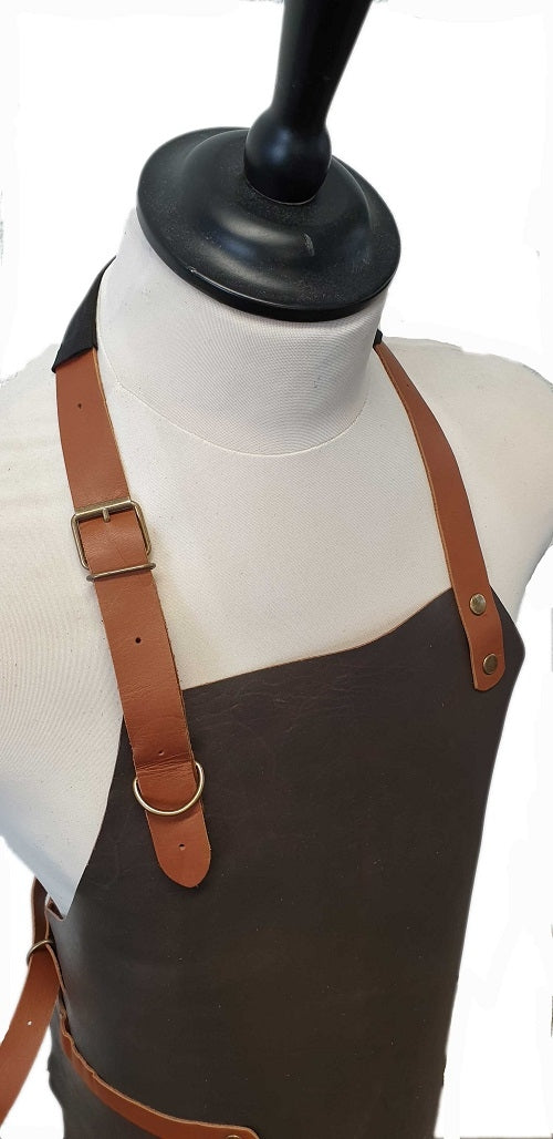 Leren schort Tennessee - Bruin - Xapron