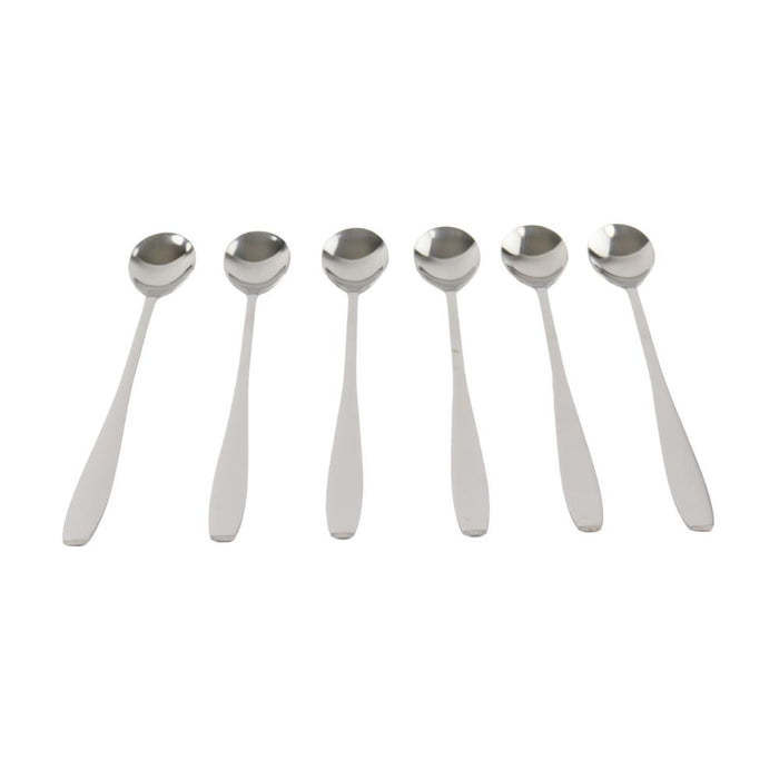 Orange85 Lange lepels voor Latte Machiatto 6 stuks RVS Zilver