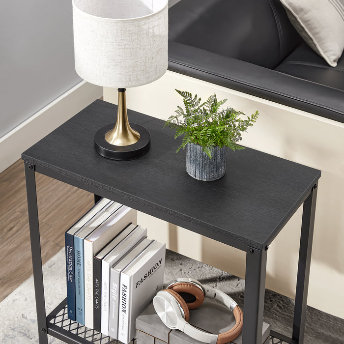 O'DADDY® Wandtafel - Sidetable Industrieel - 60x30x60cm - donkergrijs