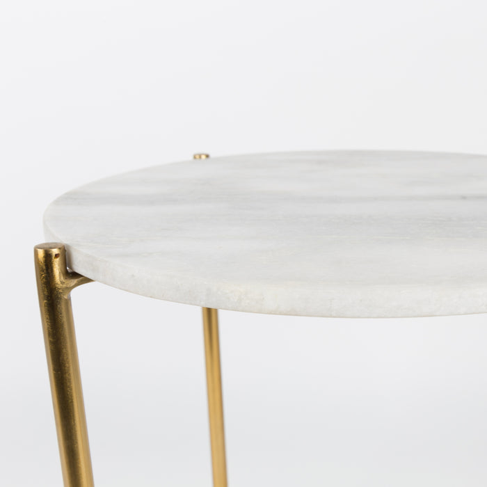 by fonQ basic Chique Bijzettafel Ø 44,5 cm - Wit