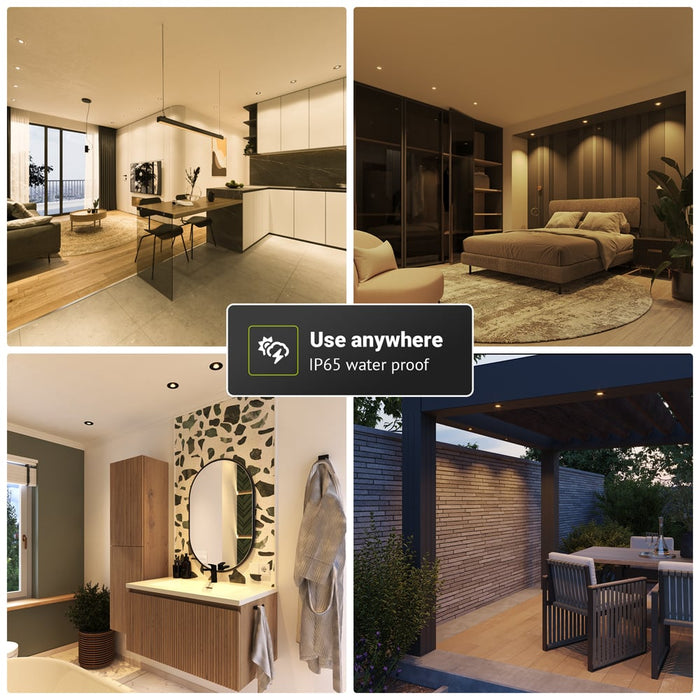 HOFTRONIC 6x Venezia - LED Inbouwspots Badkamer IP65 Wit