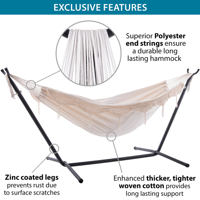 Vivere Combo Tweepersoons Hangmat met Standaard