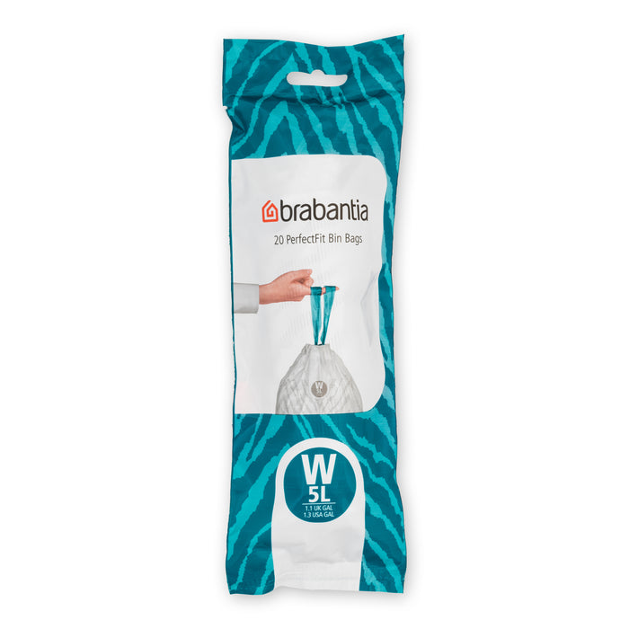 Brabantia Type W PerfectFit Jaarverpakking Afvalzak 5 Liter - 200 Stuks