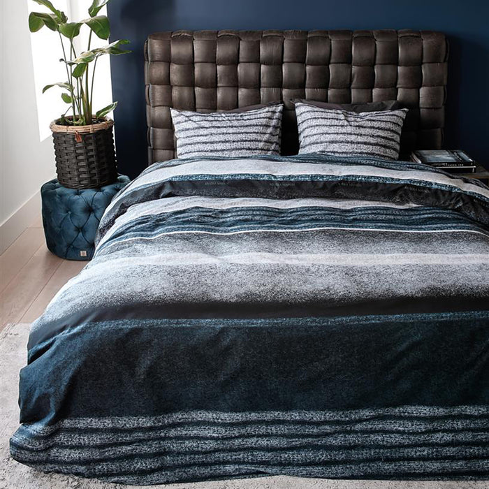 Rivièra Maison Mohair Dekbedovertrek 140 x 220 cm - Blauw