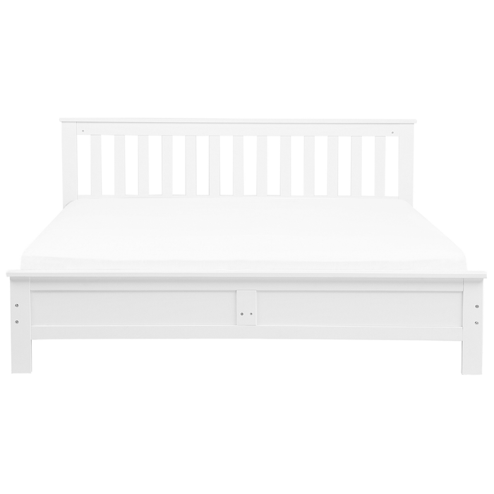 Beliani - MAYENNE - Tweepersoonsbed - Wit - 180 x 200 cm - Dennenhout