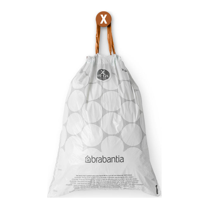 Brabantia Type X PerfectFit Jaarverpakking Afvalzak 10-12 Liter - 200 Stuks