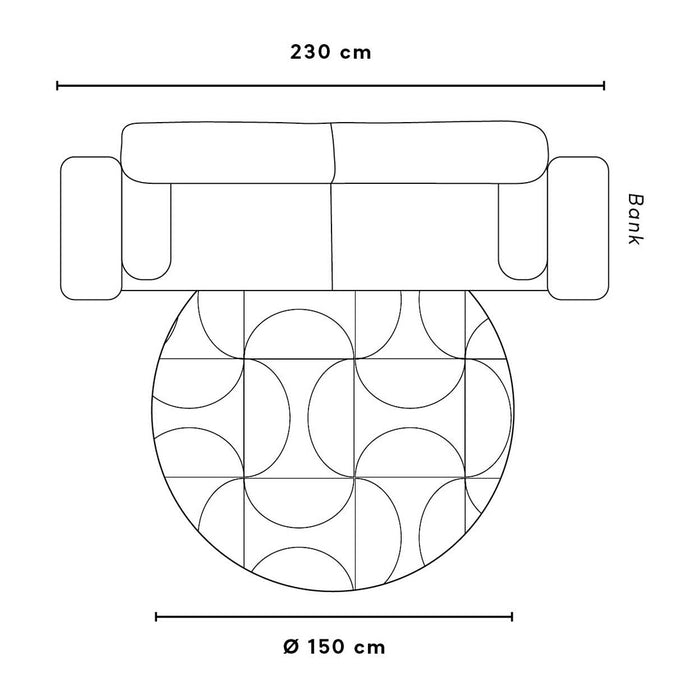 Kave Home Coss Vloerkleed Ø 150 cm