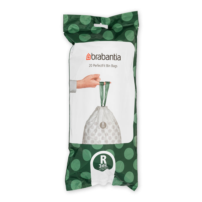 Brabantia Type R PerfectFit Jaarverpakking Afvalzak 36 Liter - 120 Stuks