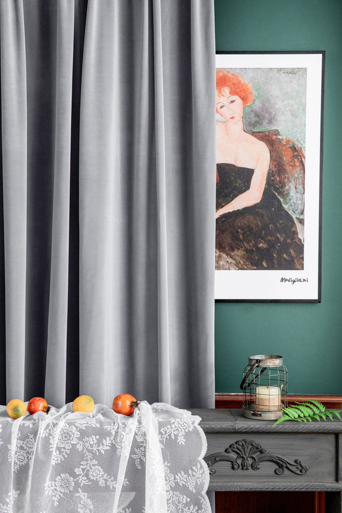 LW Collection Kant en klaar gordijnen grijs 140x240cm