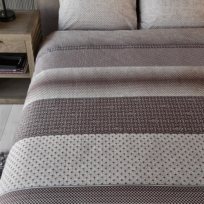 Rivièra Maison Retrograde Dekbedovertrek 200 x 220 cm - Bruin