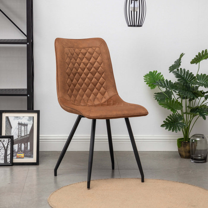 Furnihaus Eetkamerstoel Kick - Cognac - Set van 6