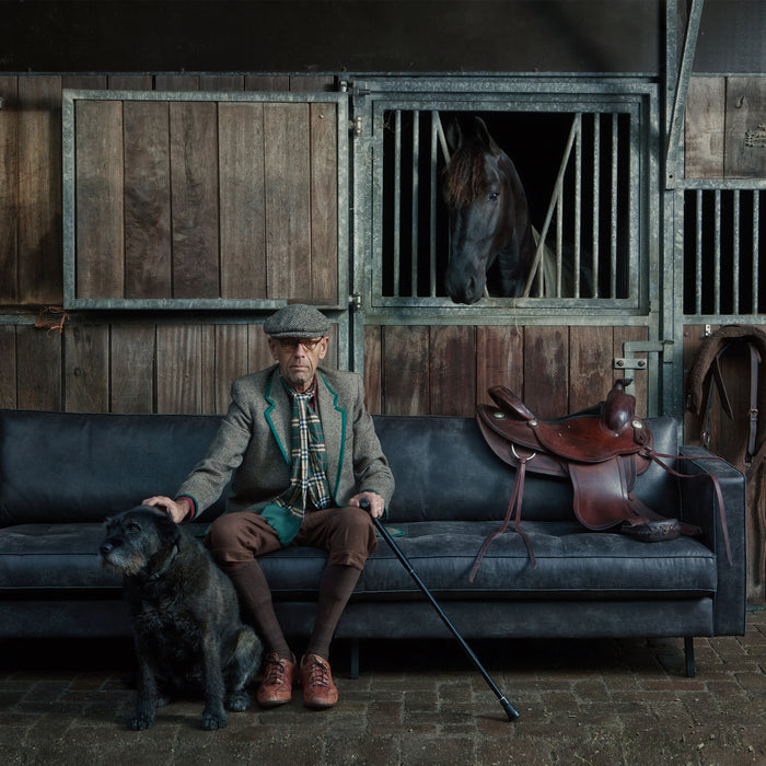 WOOOD Rodeo Classic 3-zitsbank - Eco-leder -  Zwart