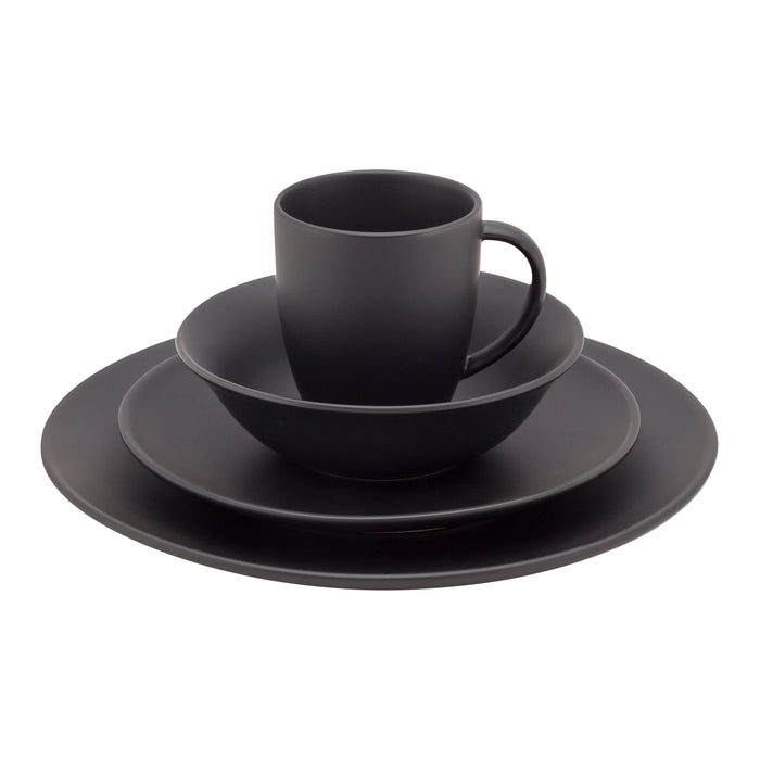 vtwonen Serviesset 16-delig - Mat Zwart