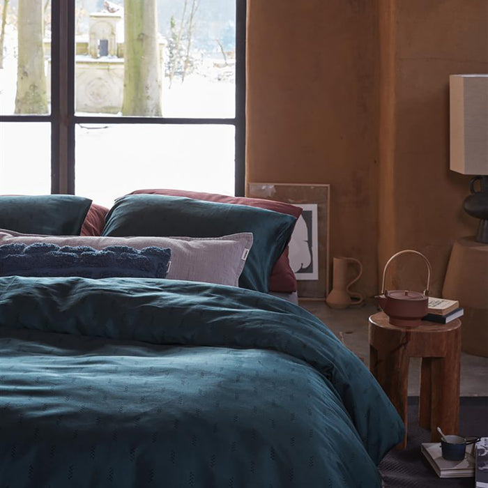 vtwonen Crops Dekbedovertrek 140 x 220 cm - Donkerblauw