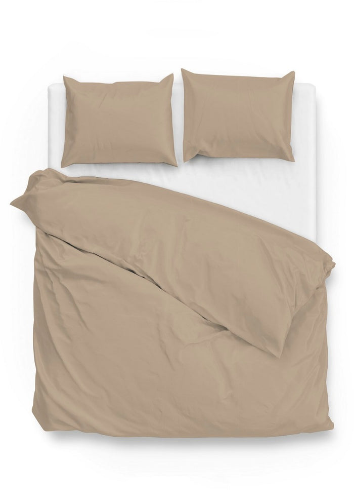 Zo Home Satinado Dekbedovertrek Uni Katoen Satijn - forest sand