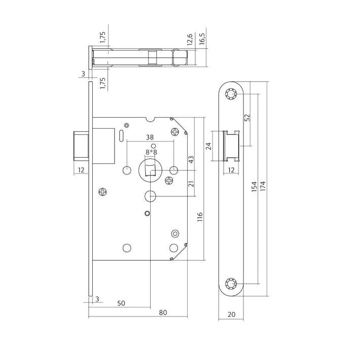 Intersteel Woningbouw loopslot wit