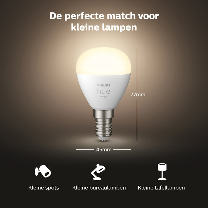 Philips Hue White Kogellamp - E14 - 1-pack