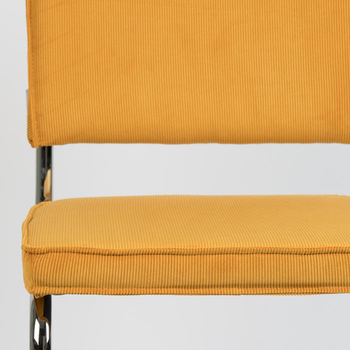 Zuiver Ridge Eetkamerstoel - Ribstof - Geel