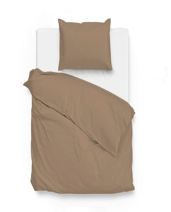Zo Home Satinado Dekbedovertrekset Uni Katoen Satijn - praline brown
