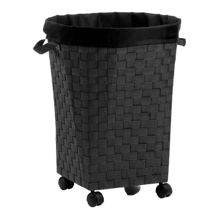Kela Porto Wasmand met Wieltjes - Zwart