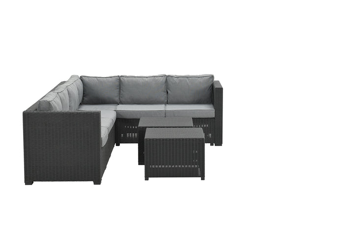 Garden Impressions Verona loungeset - kunststof - zwart