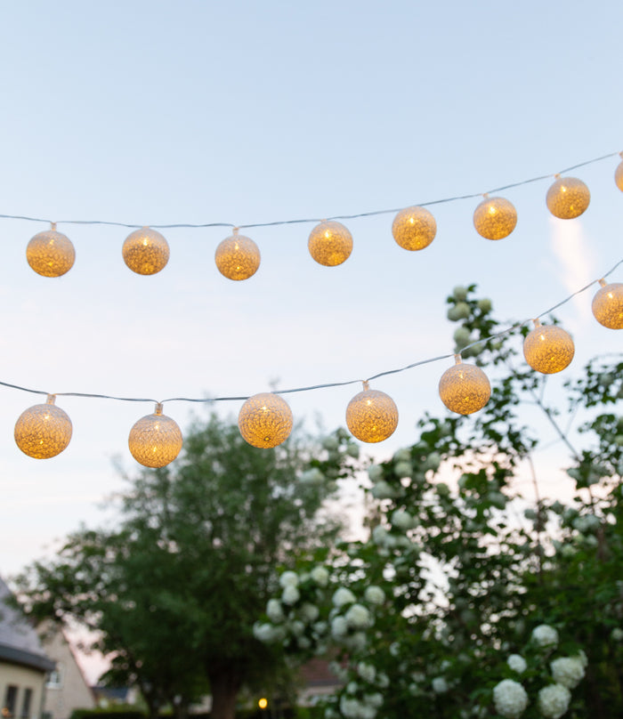 Cotton Ball Lights buitenverlichting zilver - 20 ballen - Plata