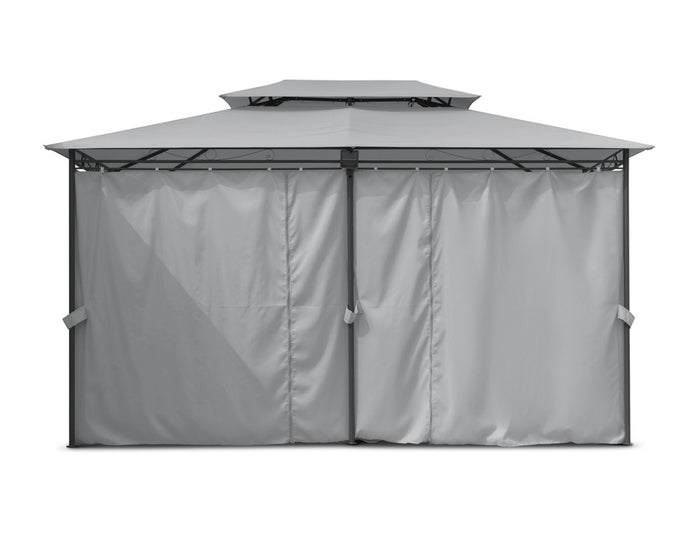 Luxe Stalen Paviljoen met LED-verlichting op zonne-energie - Grijs