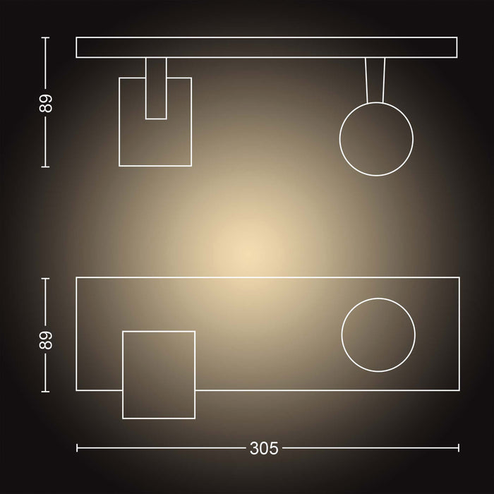 Philips Hue Runner Opbouwspot - 2-spots