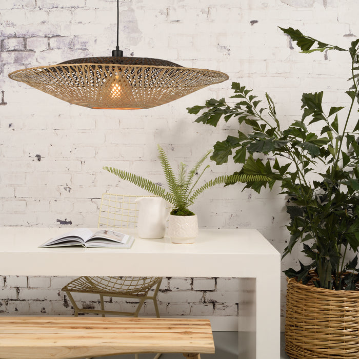 GOOD&MOJO Kalimantan Hanglamp Plat - Ø87cm - Naturel