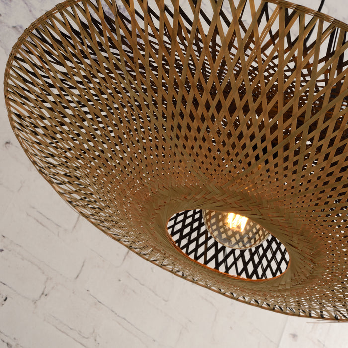 GOOD&MOJO Kalimantan Hanglamp Plat - Ø87cm - Naturel
