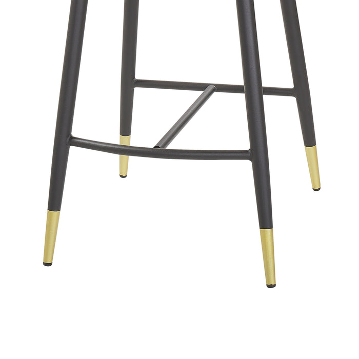 Beliani - FALTON - Barkruk - Beige - Fluweel