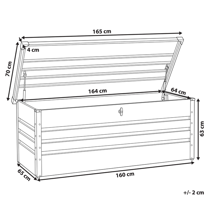 Beliani - CEBROSA L - Kussenbox - Groen - Staal