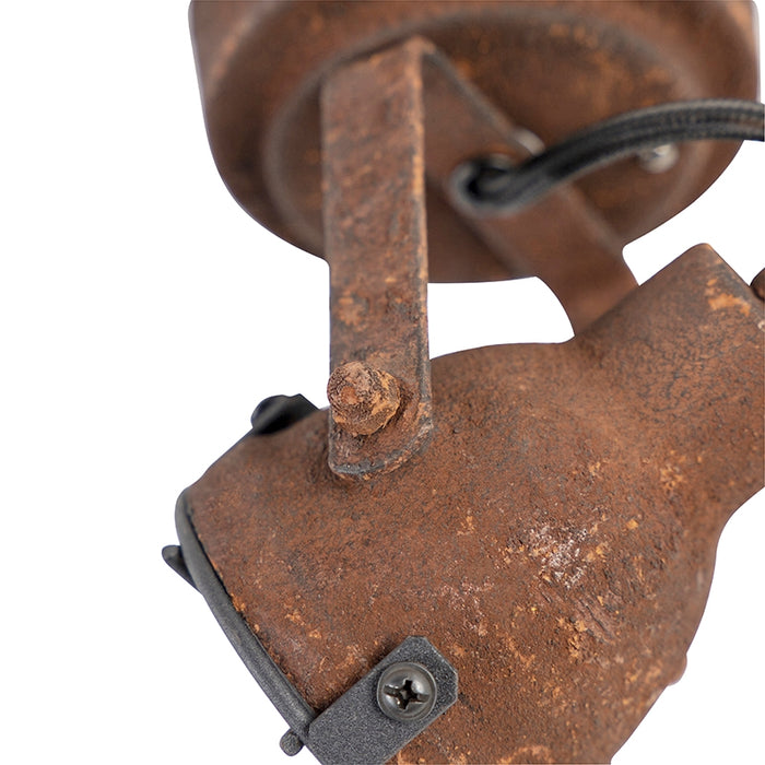 QAZQA Industriële spot roestbruin draai- en kantelbaar - Sorra