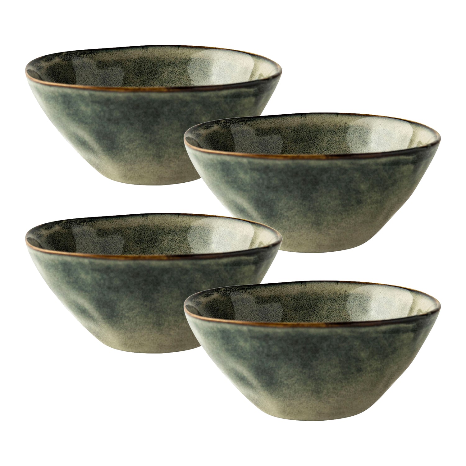 Dutch Rose Amsterdam Organic Kommen Ø 11,5 cm - Groen - 4 st.