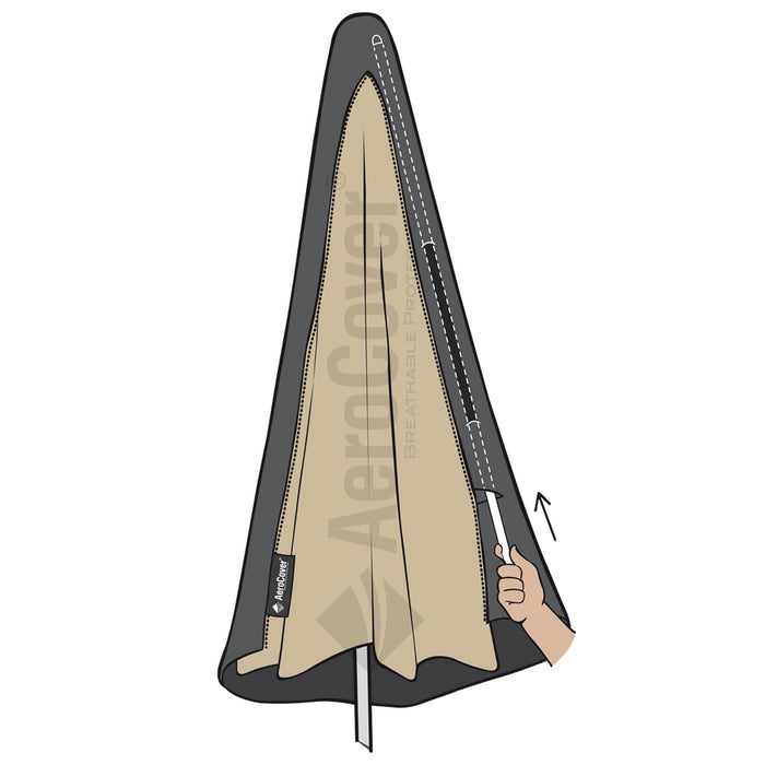 AeroCover Zweefparasolhoes H 250 x Ø 85 cm