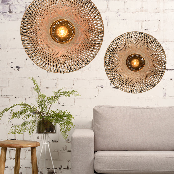 GOOD&MOJO Kalimantan Wandlamp Rond - Ø87cm - Naturel