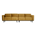 WOOOD Statement 4-zitsbank - Fluweel - Honey Yellow