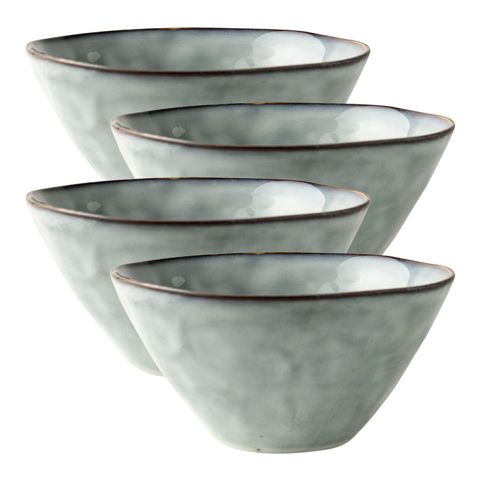 Dutch Rose Amsterdam Organic Kommen Ø 14 cm - Blauw - 4 st.