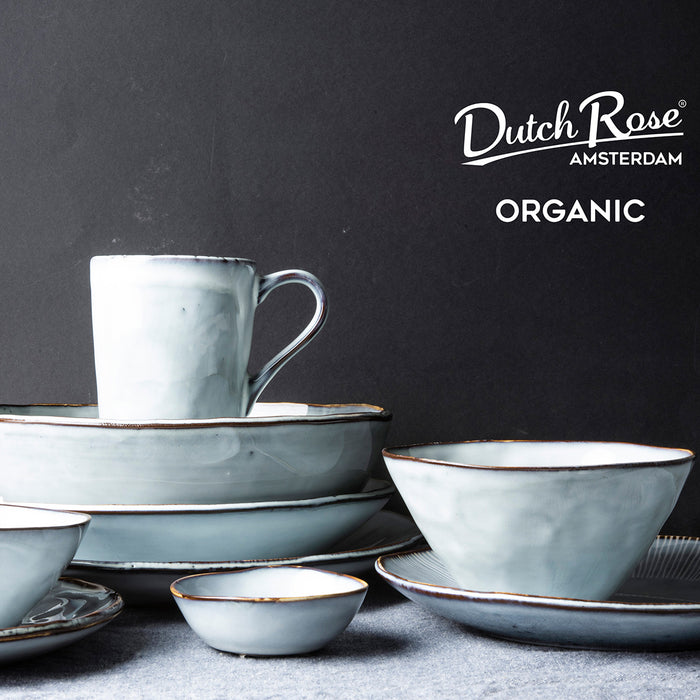 Dutch Rose Amsterdam Organic Kommen Ø 14 cm - Blauw - 4 st.