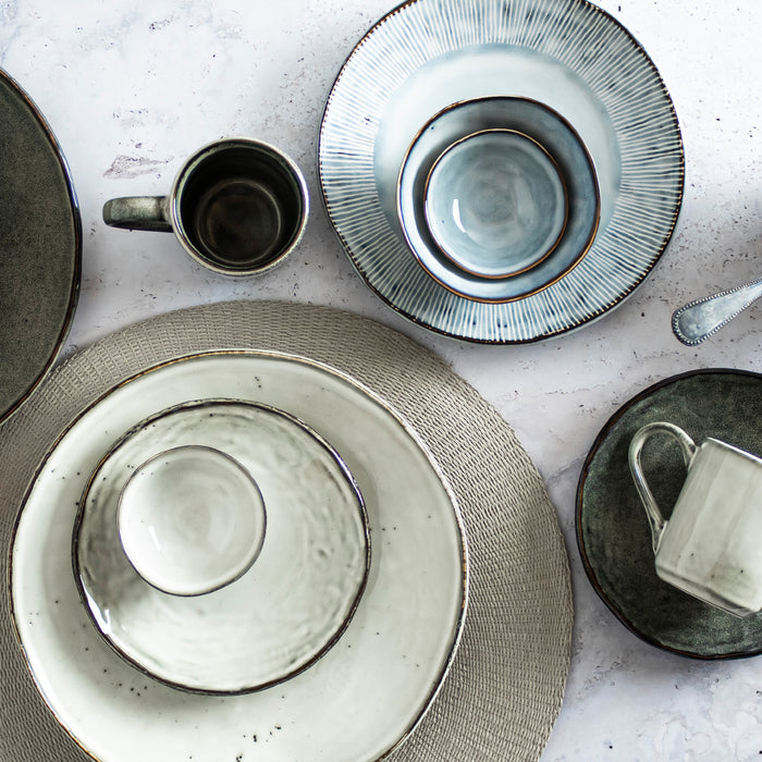 Dutch Rose Amsterdam Organic Kommen Ø 14 cm - Blauw - 4 st.