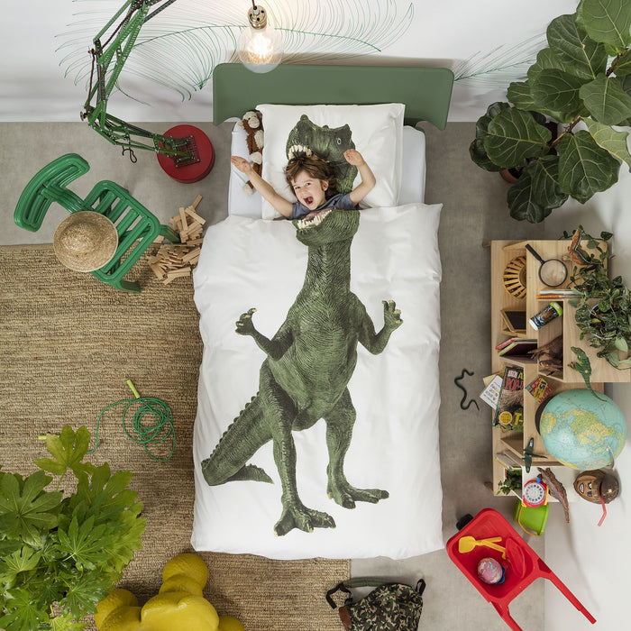 SNURK Dino Dekbedovertrek 140 x 220 cm