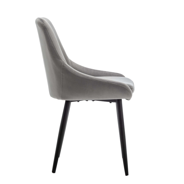 Furnihaus Eetkamerstoel Oscar - Velvet Grijs - Set van 4