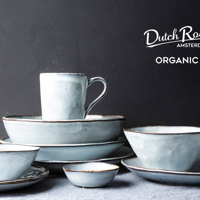 Dutch Rose Amsterdam Organic Kommen Ø 8 cm - Blauw - 4 st.