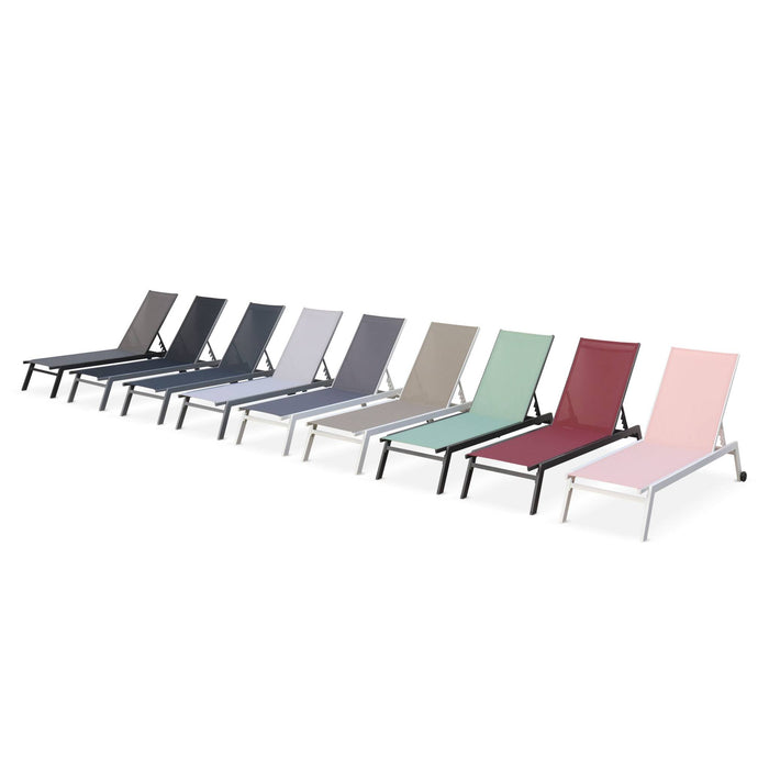 sweeek - Set verrijdbare aluminium ligbedden