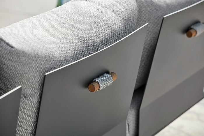 Suns Stockholm loungeset - Antraciet|teak - Light antracite